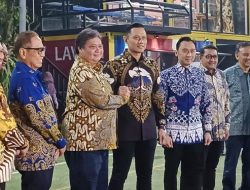 Bahas Keberlangsungan Pemilu 2024, Airlangga Hartarto Bertemu AHY-SBY di Cikeas