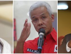 Survei Poltracking Elektabilitas Prabowo Moncer Ungguli Ganjar dan Anies