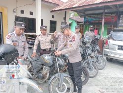 Setelah Apel Pagi Kapolsek Mempawah Hulu Cek Kendaraan Dinas