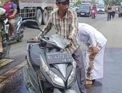 Lagi Tumpahan solar di jalan Negara Banda Aceh-Medan Kawasan Paya Meuneng Makan Korban
