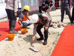 Peletakan Batu Pertama Pembangunan Rumah Sakit Bhayangkara Tingkat IV Oleh Aslog dan Kadiv Propam Mabes Polri