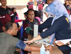 Donor Darah Bersama TNI-POLRI dan Forkopimda Sambut HUT BHAYANGKARA Ke 77