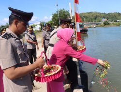 Di Hari Bhayangkara Ke-77 Polres Pidie Jaya Laksanakan Upacara Tabur Bunga