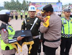 Kapolres Pidie Jaya Pimpin Apel Gelar Pasukan Operasi Patuh Seulawah.