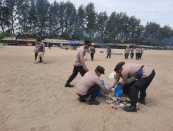Peduli Lingkungan, Polres Bireuen Gotong Royong Bersama TNI dan Masyarakat