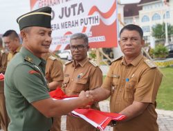 Danrem 011/LW Bagikan 10 Juta Bendera Merah Putih UntukMemeriahkan HUT Kemerdekaan R.I ke 78