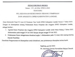 24 Sampai 29 Juli 2023 DPRD Kabupaten Landak Reses