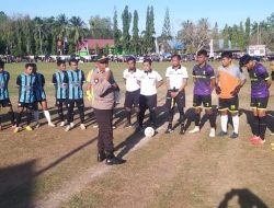 Polsek Majauleng Polres Wajo Lakukan Pengamanan Babak Final Pertandingan Sepak Bola di Paria