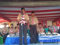 Kapolsek Majauleng Polres Wajo Hadiri Upacara Pembukaan Perkemahan Pramuka Tingkat SD dan SMP di Lapangan Lapabessi Paria