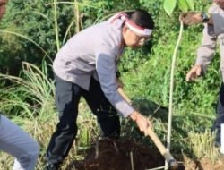 Peduli lingkungan, Polres Tapsel tanam 1.500 bibit pohon