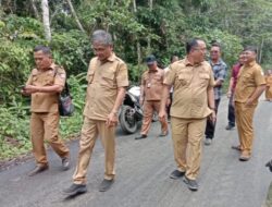 Bupati Nias Selatan Pimpin Monitoring Pembangunan Jalan Hotmix di Kecamatan Onolalu