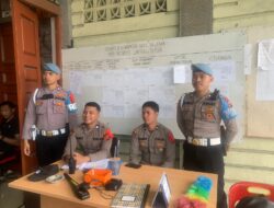 Sipropam Polres Nias Selatan Cek Personil Yang Melaksanakan Pengamanan Di Kantor Dan Gudang KPU Nias Selatan.