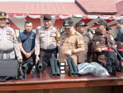 Polres Landak Apel Gelar Pasukan Pengamanan Pemilu 2023-2024