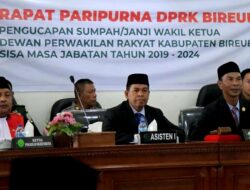 Aida Fitria Resmi Dilantik Sebagai Wakil Ketua II DPRK Bireuen Sisa Masa Jabatan 2019-2024