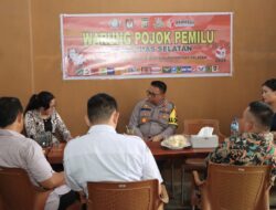 Gelar Kegiatan Warung Pojok Pemilu, Polres , KPU dan BAWASLU