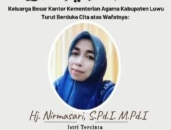 Hj Nirmasari Guru MIN 4 Wajo Meninggal Saat Melaksanakan Tugas di Salojampu