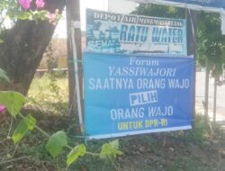 Beredar Spanduk Ajakan Orang Wajo Pilih Orang Wajo Tersebar di Beberapa Titik di Pusat Kota Sengkang