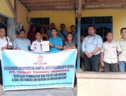 PT. TTT Serahkan Bantuan Pembuatan Bak Filter Air Dan Bak Distribusi Air Bersih Dusun Mayun