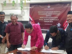 Pemkab Donggala Teken NPHD Bersama KPU dan Bawaslu
