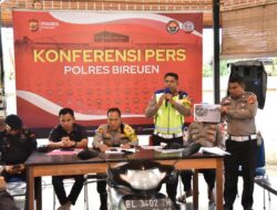 Kapolres Bireuen Gelar Konferensi Pers Kasus Laka Lantas