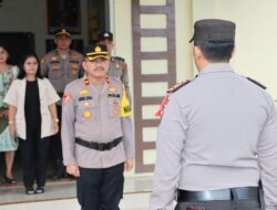 Polres Nias Selatan Laksanakan Apel Pasukan Operasi Lilin Toba 2023.