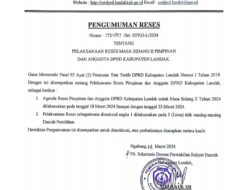 Tanggal 18 Sampai 23 Maret DPRD Landak Reses