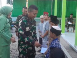 Yonif 147/KG Adakan Upacara Syukuran kenaikan Pangkat Periode 01 April 2024 dan Buka Puasa Bersama