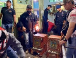 Tim gabungan gerebek perjudian di Belawan, 44 mesin dingdong diamankan