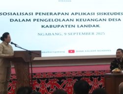 Bupati Karolin Membuka Sosialisasi Penerapan Aplikasi Siskeudes Link Dalam Pengelolaan Dana Desa