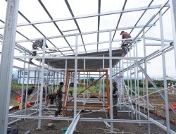 Satgas Gulbencal Kodam IM Bangun Huntara Korban Banjir di Pidie Jaya