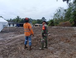 Satgas Kodim 0212/TS Tinjau Lahan Huntara Untuk Korban Banjir dan Longsor di Batang Toru