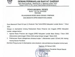 2 Hingga 7 Maret DPRD Landak Masuk Masa Reses
