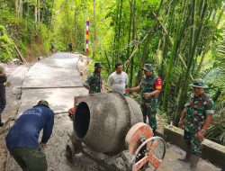 Langkah Tegap di Tanah Pengabdian: Dandim Kebumen Tinjau TMMD dan Rangkul Hangat Warga Somagede