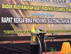 Wagub dr. Reny A. Lamadjido, Buka MUBES BMA Sulawesi Tengah.