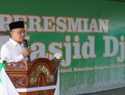 Wali Kota Palu H. Hadianto Rasyid Meresmikan Masjid Djen di Kelurahan Pengawu.