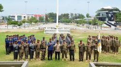 Plt.Asisten II Setda Kota Palu, Rahmat Mustafa Melepas Personel Satpol PP, Linmas dan Damkar.