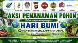 Peringatan Hari Bumi,IWO Landak Bersama Lintas Komunitas Gelar Aksi Tanam Pohon di Riam Sentegung