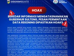 Pesan Berantai Mengatasnamakan Gubernur,  Melalui Whats APP Beredar Luas di Masyarakat.