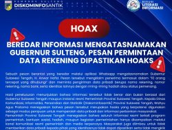 Pesan Berantai Mengatasnamakan Gubernur, Melalui WhatsApp Beredar Luas di Masyarakat.
