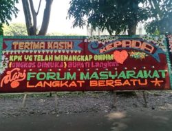 Syah Afandin ditangkap KPK, warga kirim papan bunga ke kantor Bupati Langkat